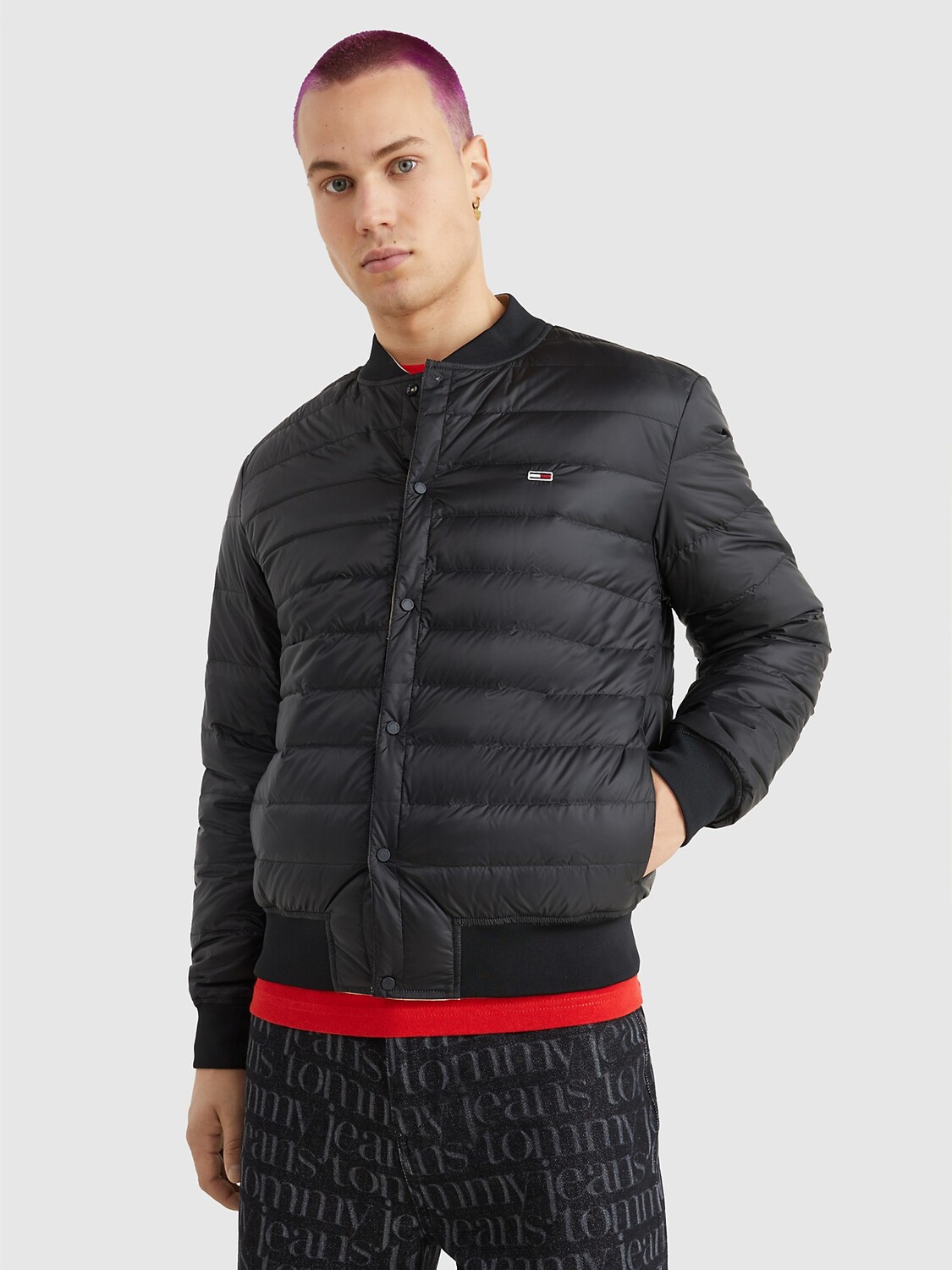 

Двусторонний бомбер Tommy Hilfiger, тренч / черный