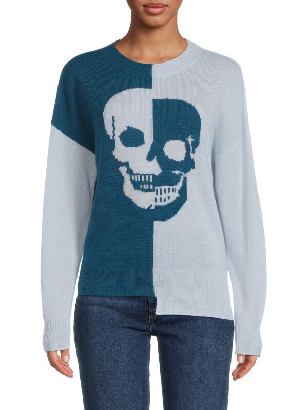 

Кашемировый Cвитер 360 Cashmere Skull с цветными блоками, мультиколор