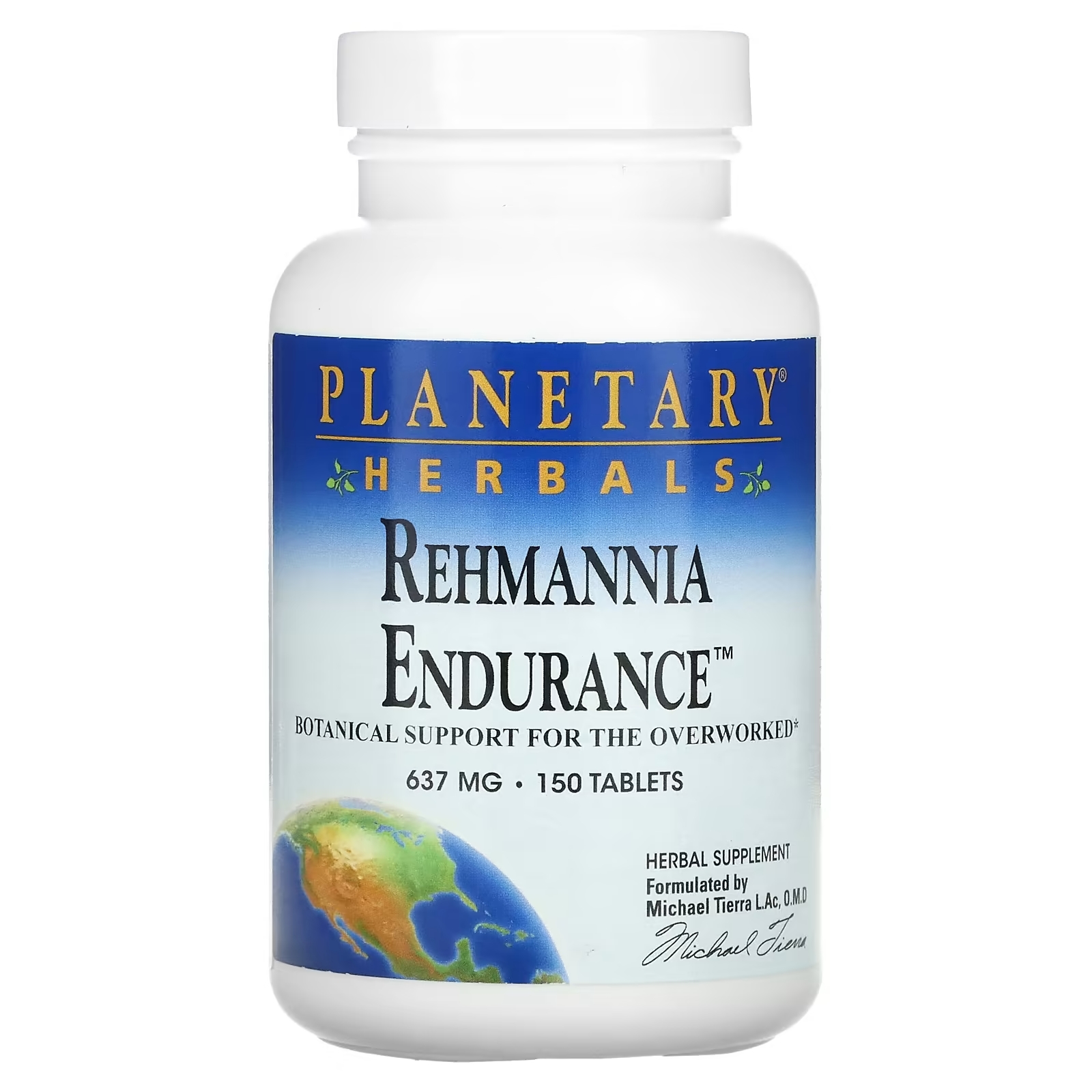 Planetary Herbals Rehmannia Endurance ремания 637 мг, 150 таблеток