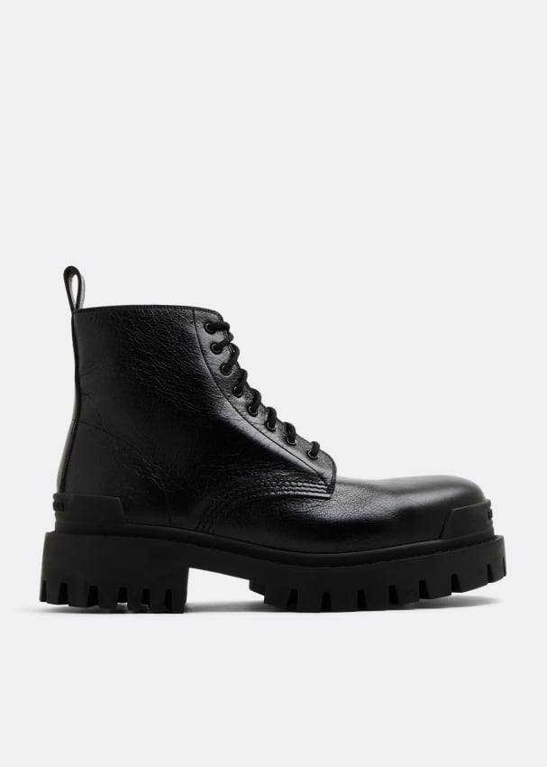 Ботинки BALENCIAGA Strike lace-up boots, черный – купить с доставкой из-зарубежа через платформу «CDEK.Shopping»