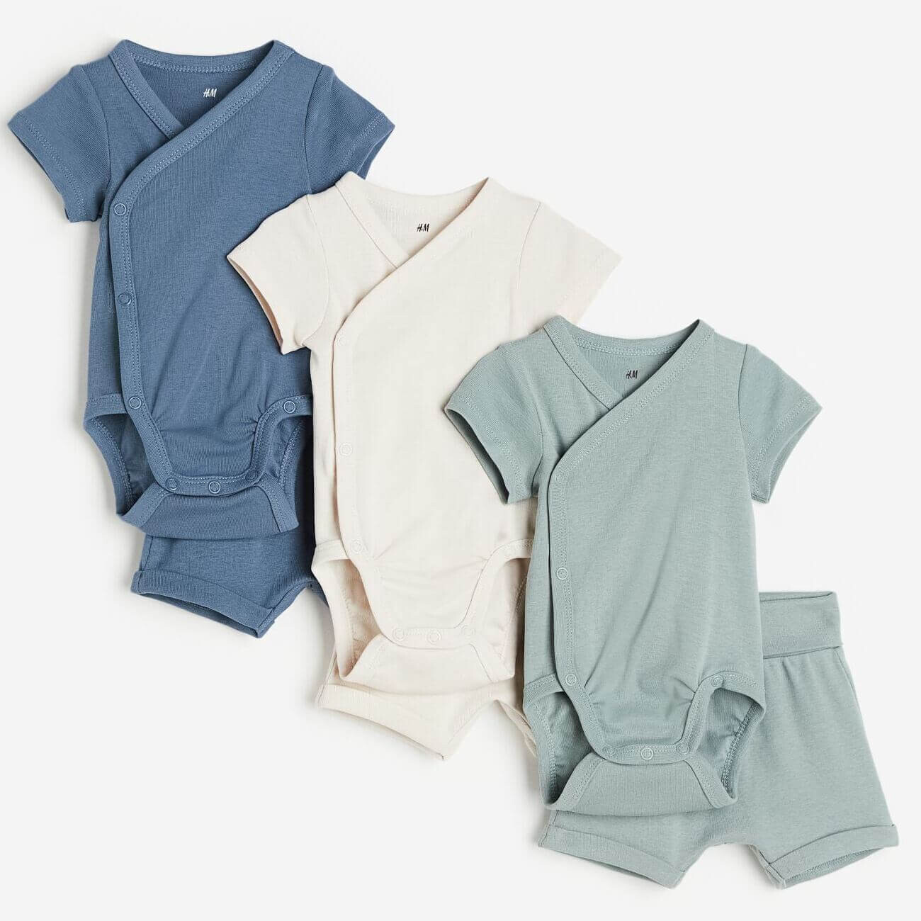 

Комплект одежды H&M Jersey, 6 предметов, синий/белый/голубой