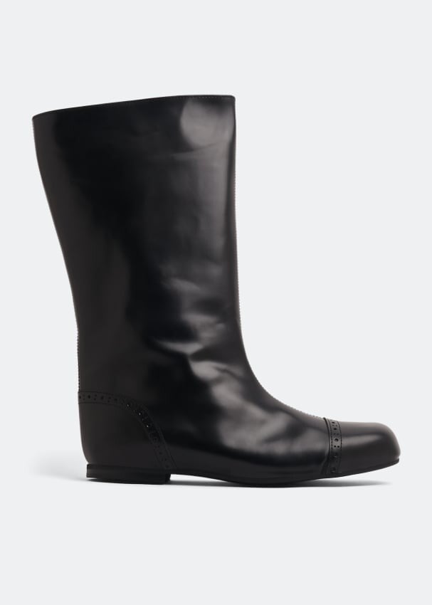 

Ботинки COMME DES GARÇONS Leather boots, черный