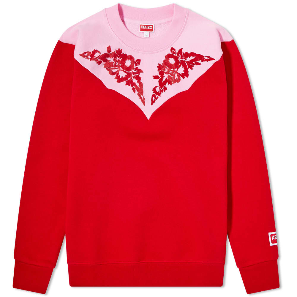 

Толстовка Kenzo Western Graphic Crew Sweat, Красный