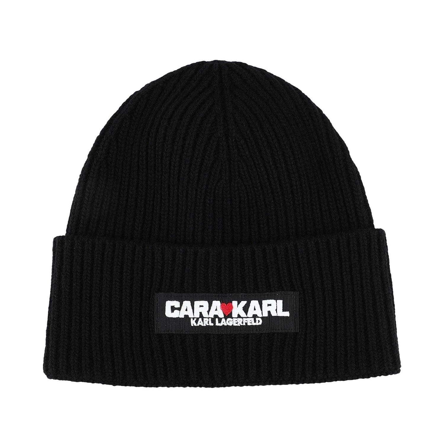 

Вязанная шапка Karl Lagerfeld Cara Loves Karl, черный