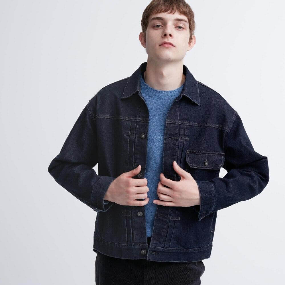 

Куртка джинсовая Uniqlo, темно-синий