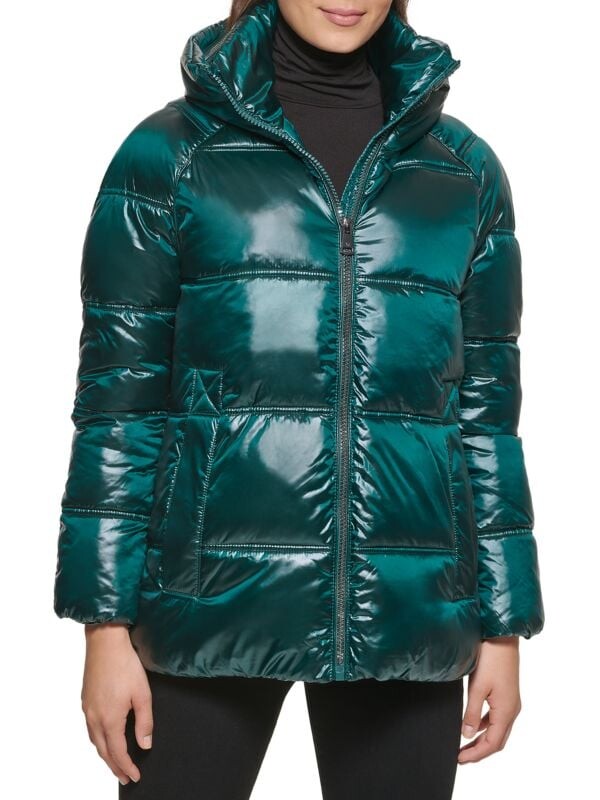 

Стеганый пуховик со скрытым капюшоном Kenneth Cole Forest
