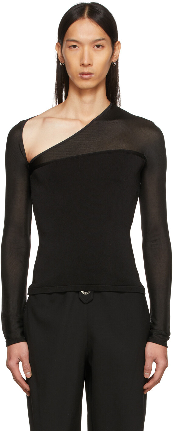 

Черный асимметричный топ Mugler