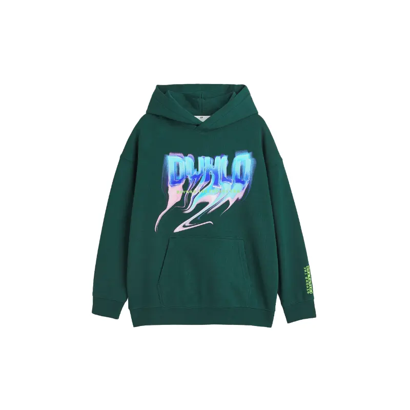 

Толстовка H&M DWNLD Oversized Нoodie, зеленый