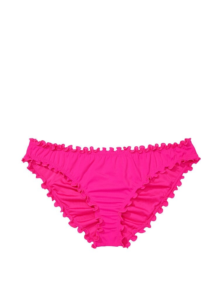 

Плавки бикини Victoria's Secret Swim Mix-and-match Ruffle Cheeky, розовый