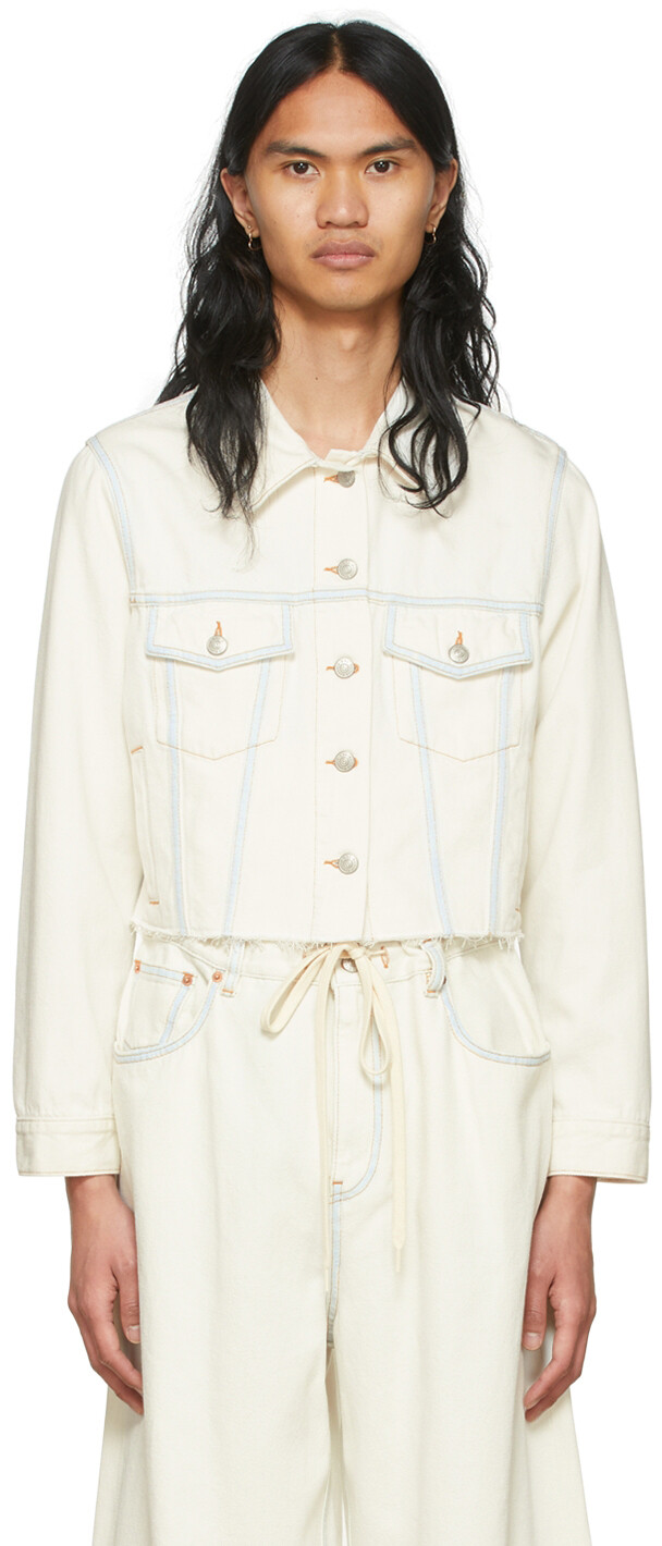 

Джинсовая куртка SSENSE Exclusive Off-White MM6 Maison Margiela