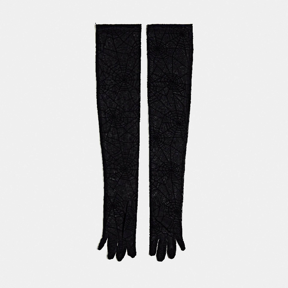 Перчатки My Accessories London Halloween Mesh Spider Web, черный перчатки черные с пвх