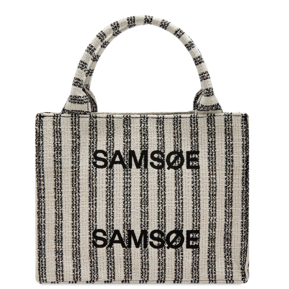 

Сумка Samsoe Samsoe Betty Striped, черный/кремовый