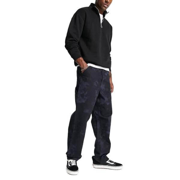 

Брюки Carhartt WIP Single Knee Dyed Carpenter Straight Leg, черный