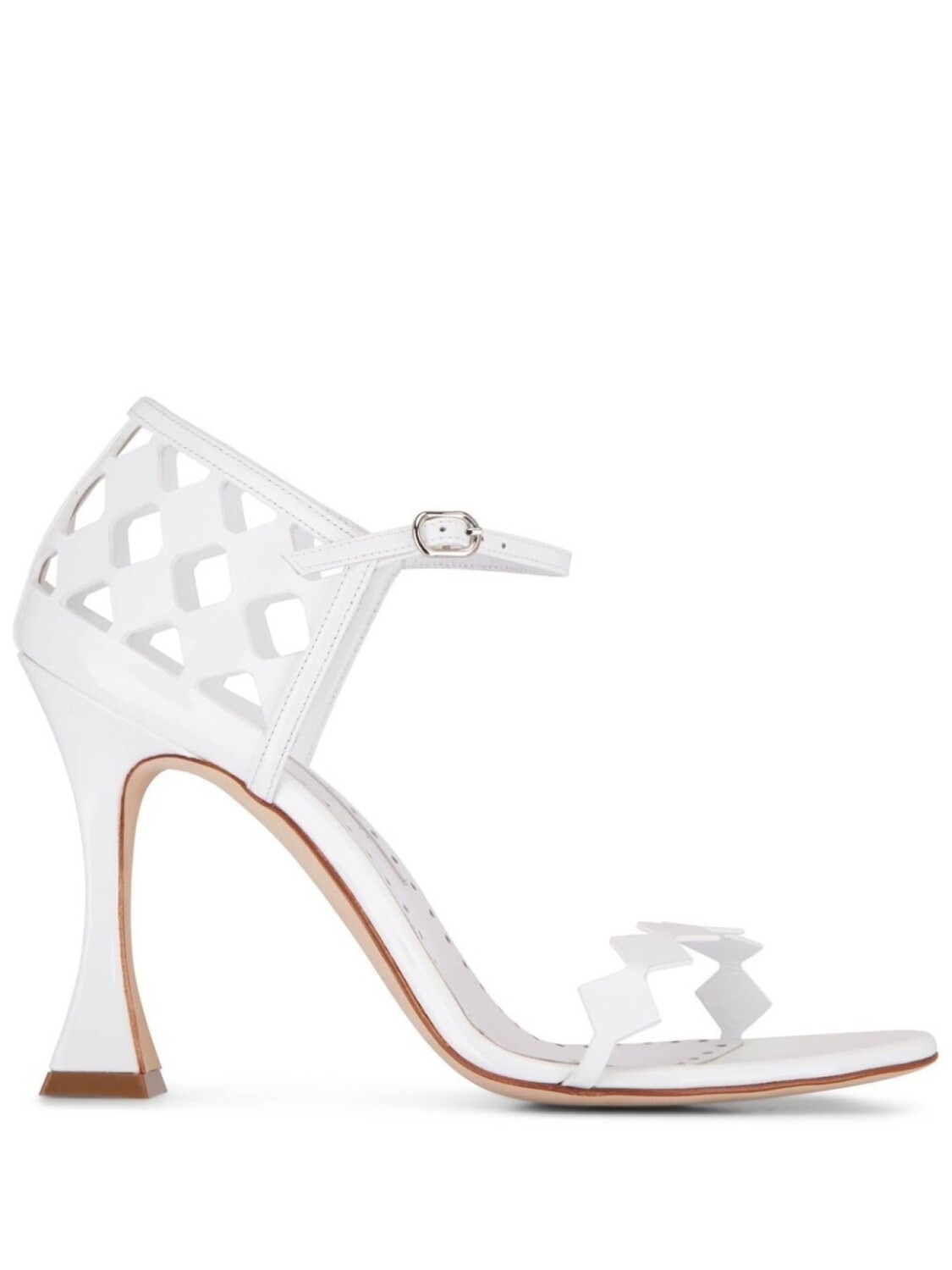 

Manolo Blahnik босоножки с вырезами, белый