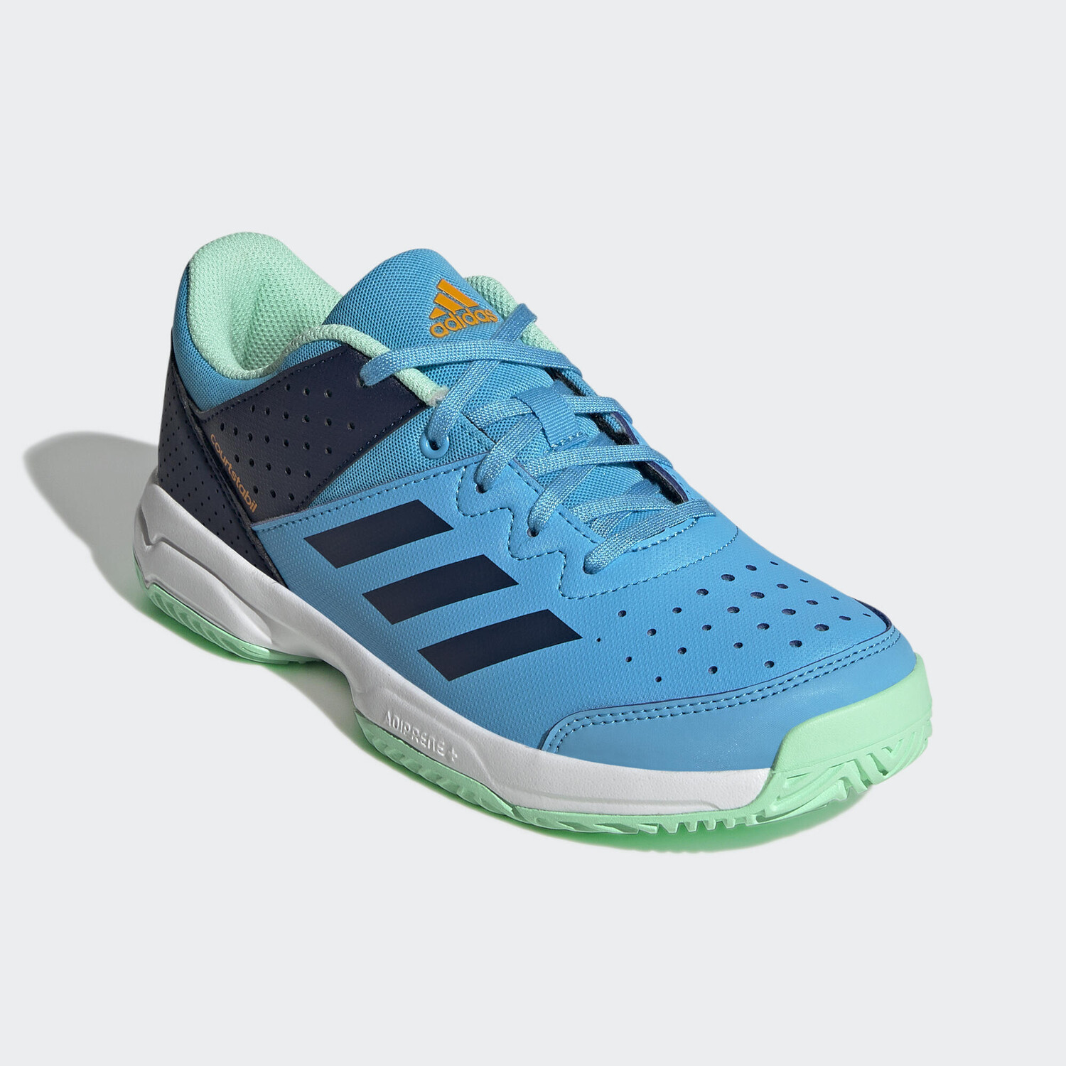 

Кроссовки для бадминтона Court Stabil детские светло-голубые ADIDAS