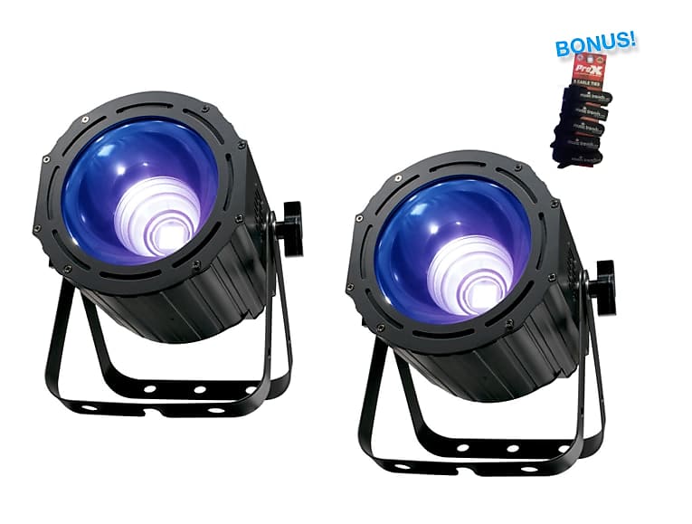 ADJ UV COB Cannon LED Blacklight 2 Pack American DJ K-2xUVC350-5MT-DJ