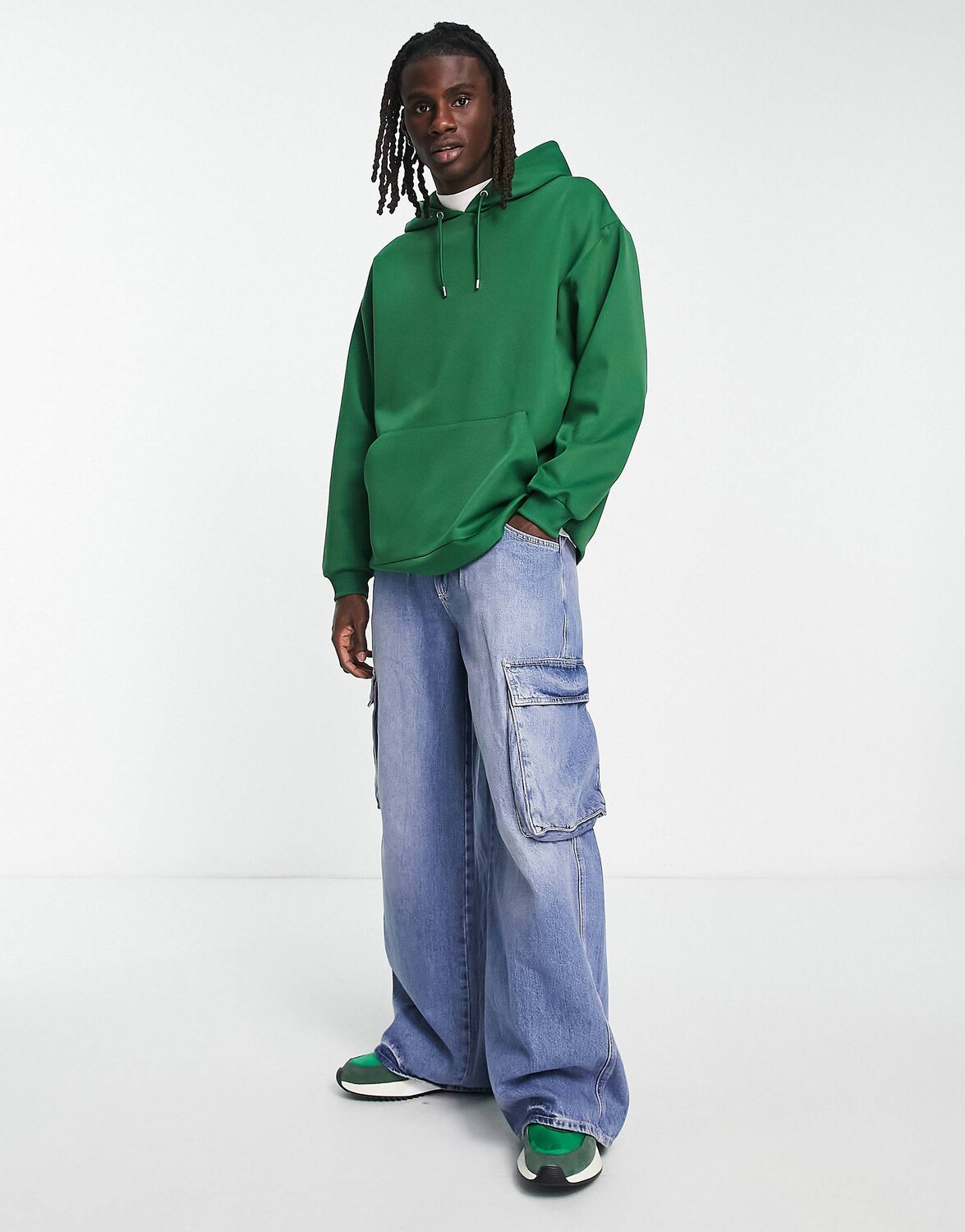 

Худи оверсайз зеленого цвета с аквалангом ASOS DESIGN