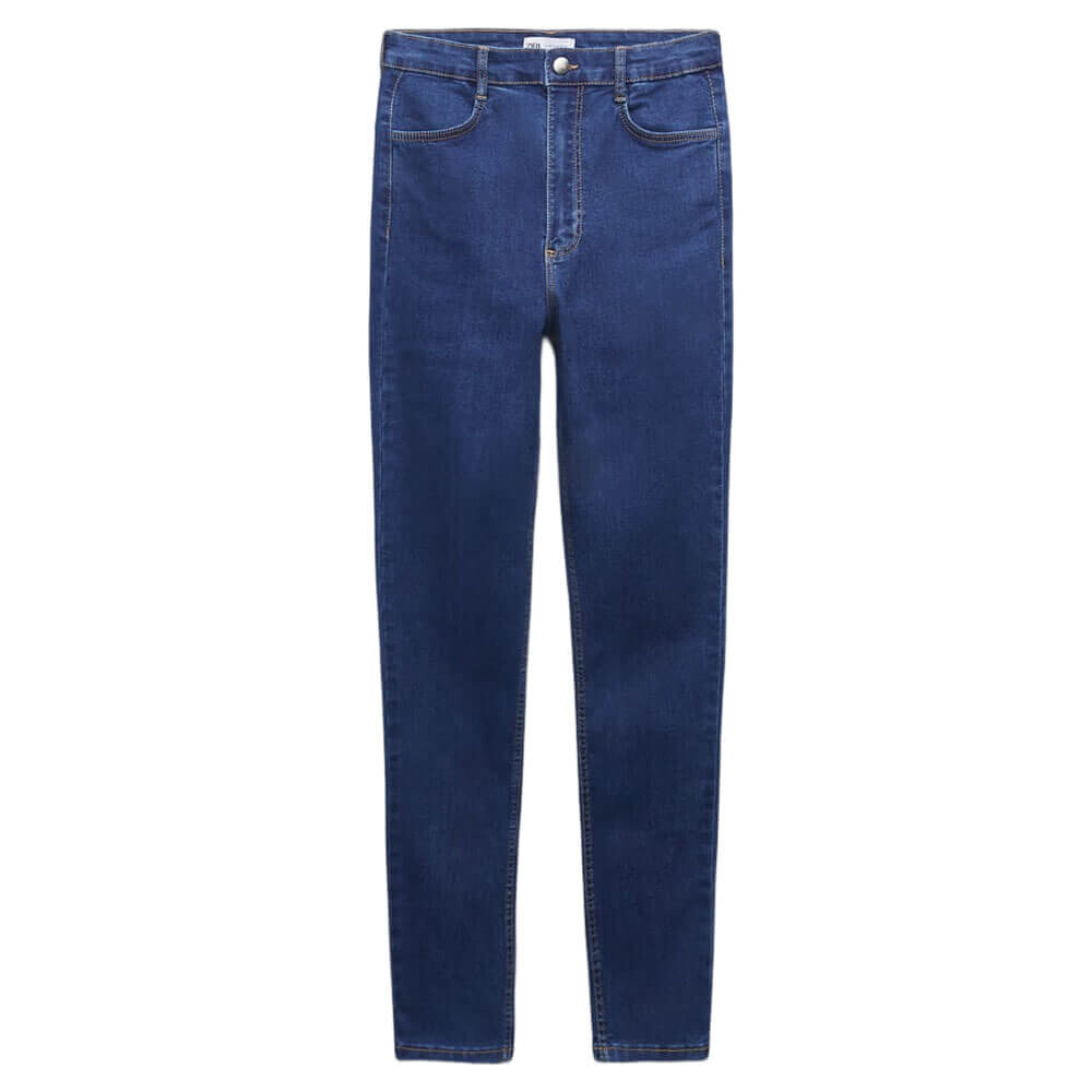 

Джеггинсы женские Zara Super Stretch High-raise TRF, синий