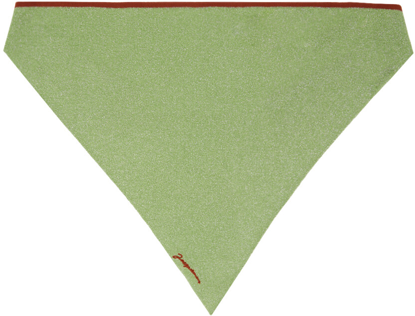

Зеленая бандана Le Raphia 'Le Foulard Brilho' Jacquemus