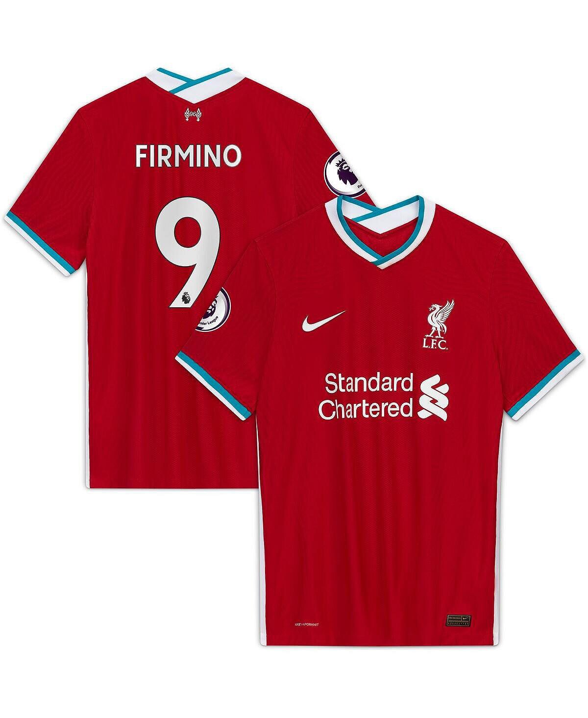 

Мужская футболка roberto firmino red liverpool 2020/21 home authentic player Nike, красный