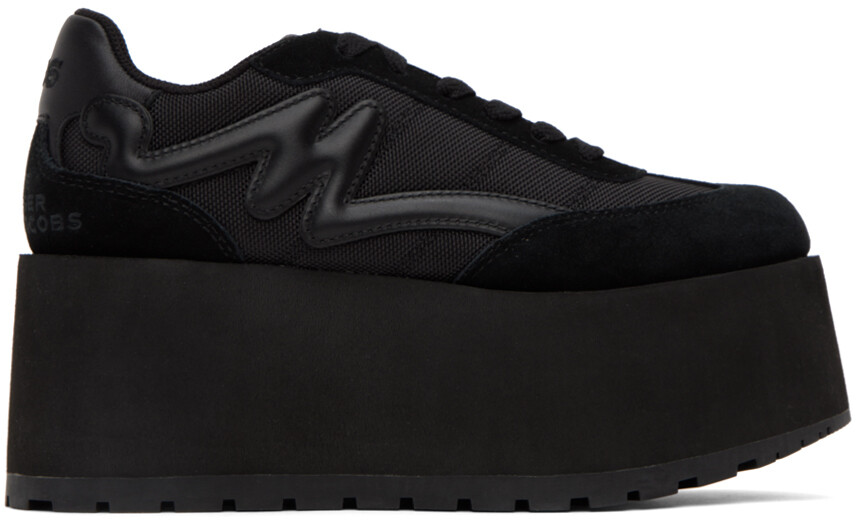 

Черные кроссовки The Platform Jogger Marc Jacobs, Черный
