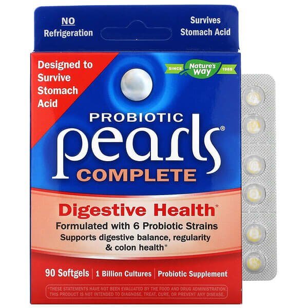 Пробиотик Nature's Way, 90 капсул nature s way probiotic pearls complete пробиотик 90 капсул