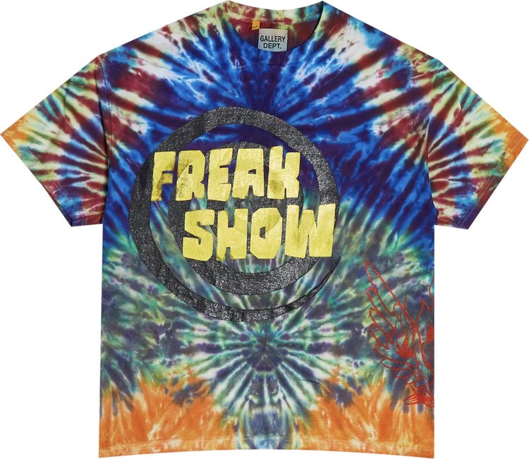 Футболка Gallery Dept. Freak Show Tie Dye Tee 'Multicolor', разноцветный - фото