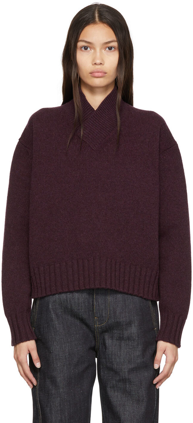 

SSENSE Эксклюзивный бордовый свитер Kelvin Studio Nicholson