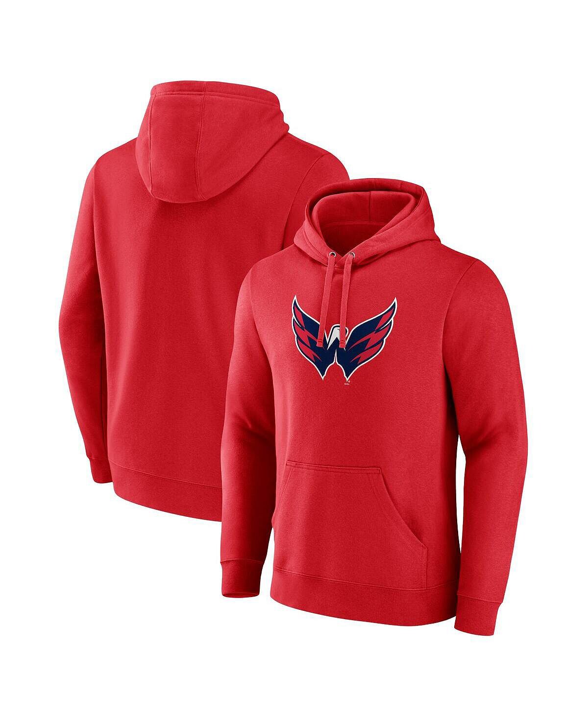 

Мужская красная толстовка с логотипом washington capitals primary logo Fanatics, красный