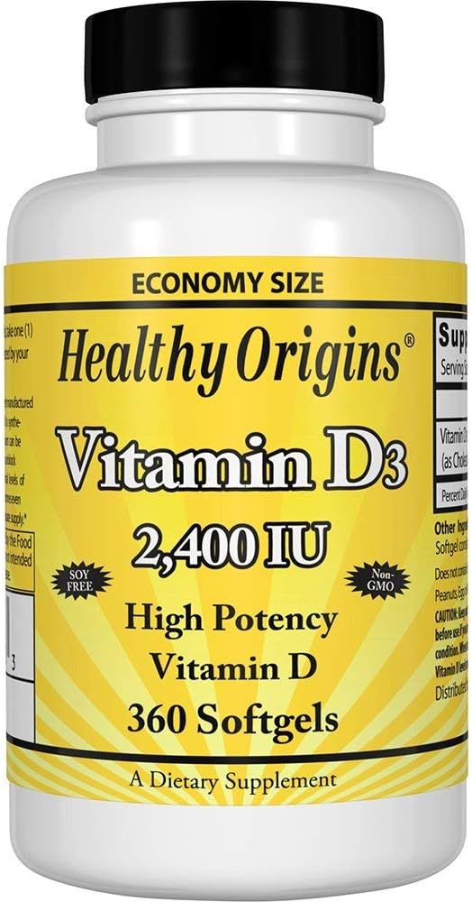 Healthy Origins Витамин D3, 2400 МЕ, 360 капсул витамин d3 fit rx 360 капсул