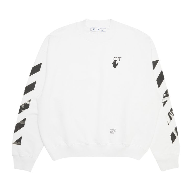 Толстовка Off-White Carav Arrow Skate Crewneck 'White/Black', белый - фото