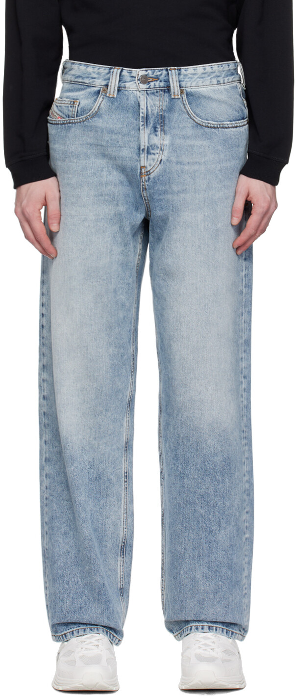 

Синие джинсы D-Macro 2001 года Diesel, цвет Light blue
