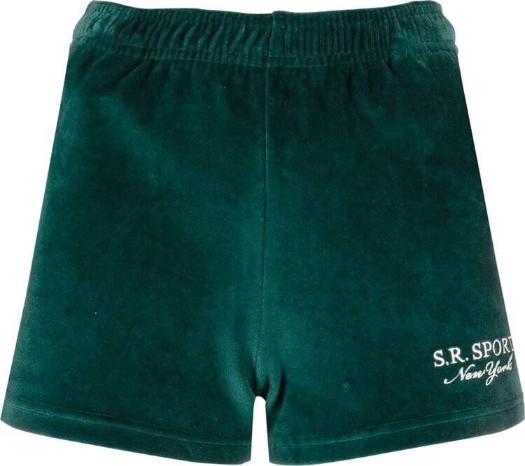 

Шорты Sporty & Rich SR Sport Velour Short 'Forest/White', зеленый