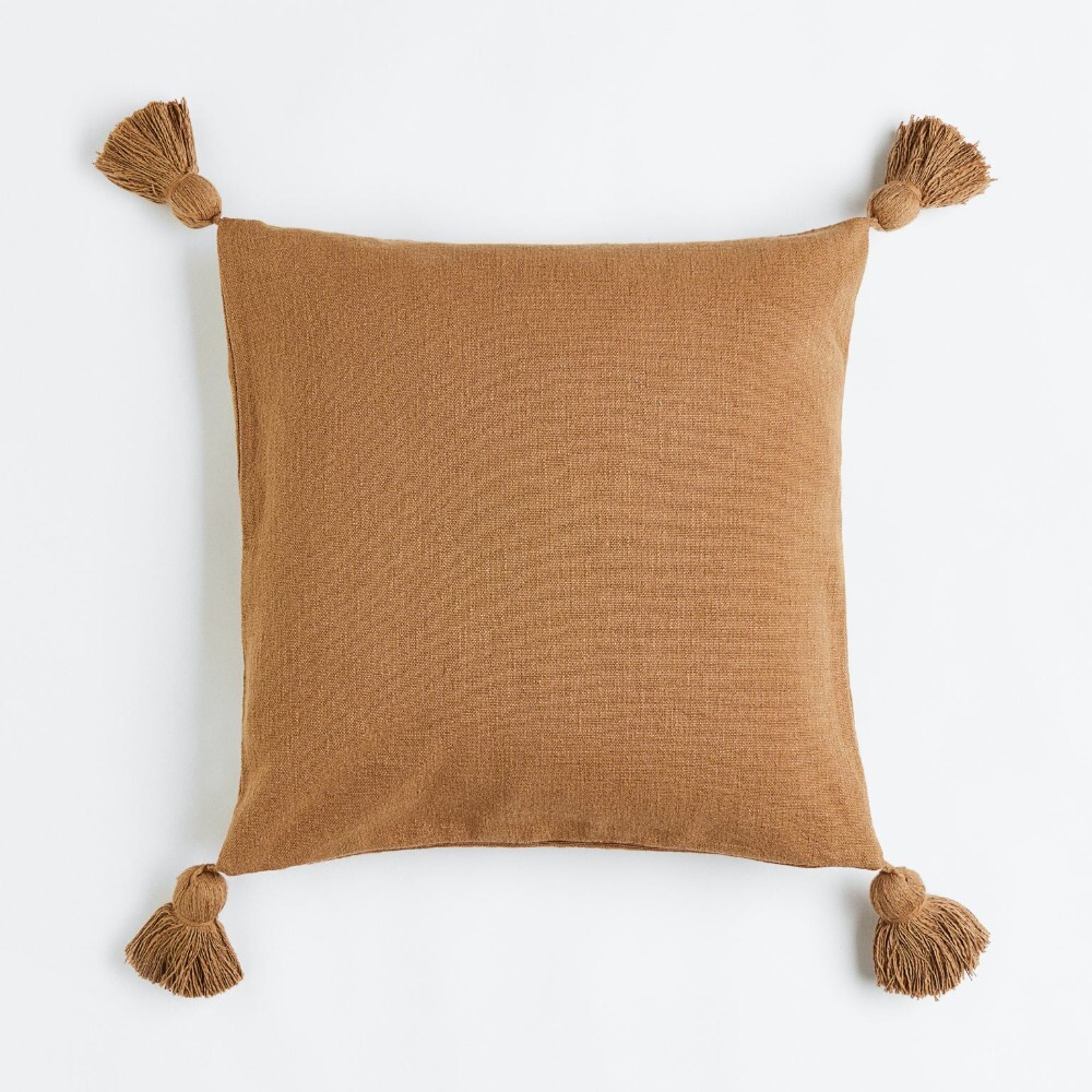

Декоративная наволочка H&M Home Tasseled, темно-бежевый