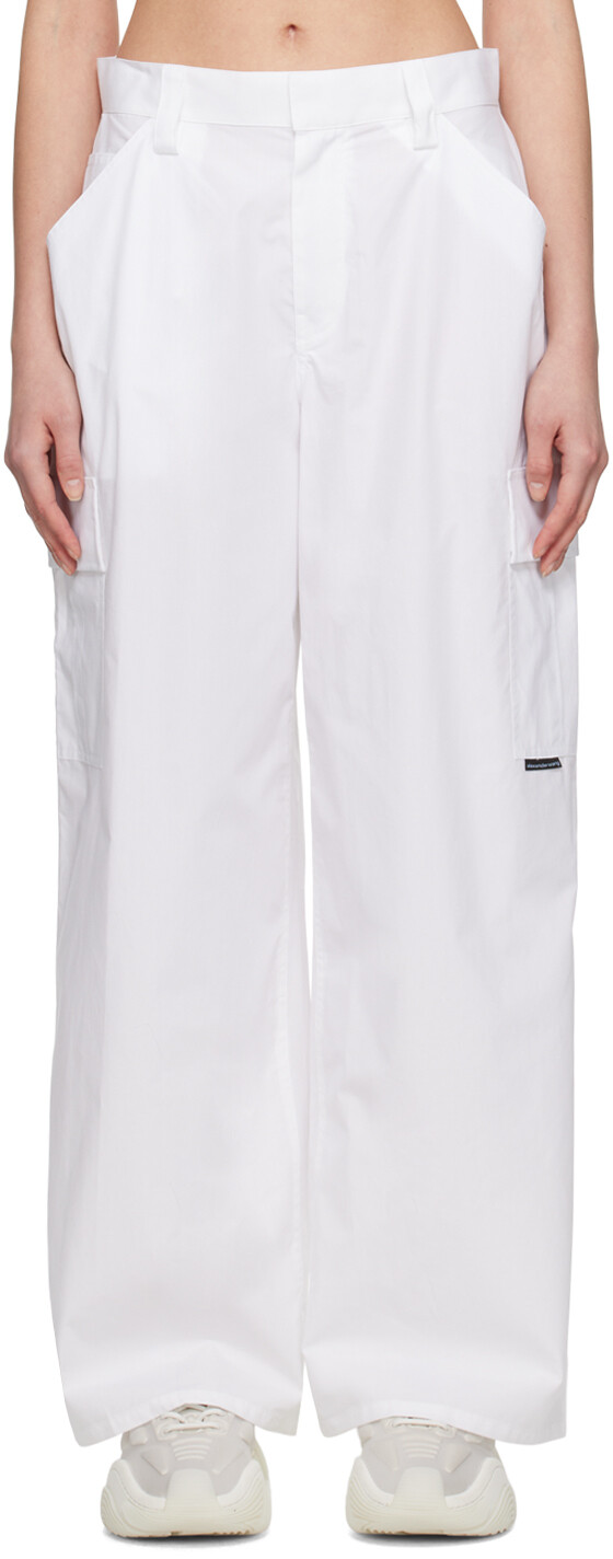 

Белые брюки карго alexanderwang.t, Белый