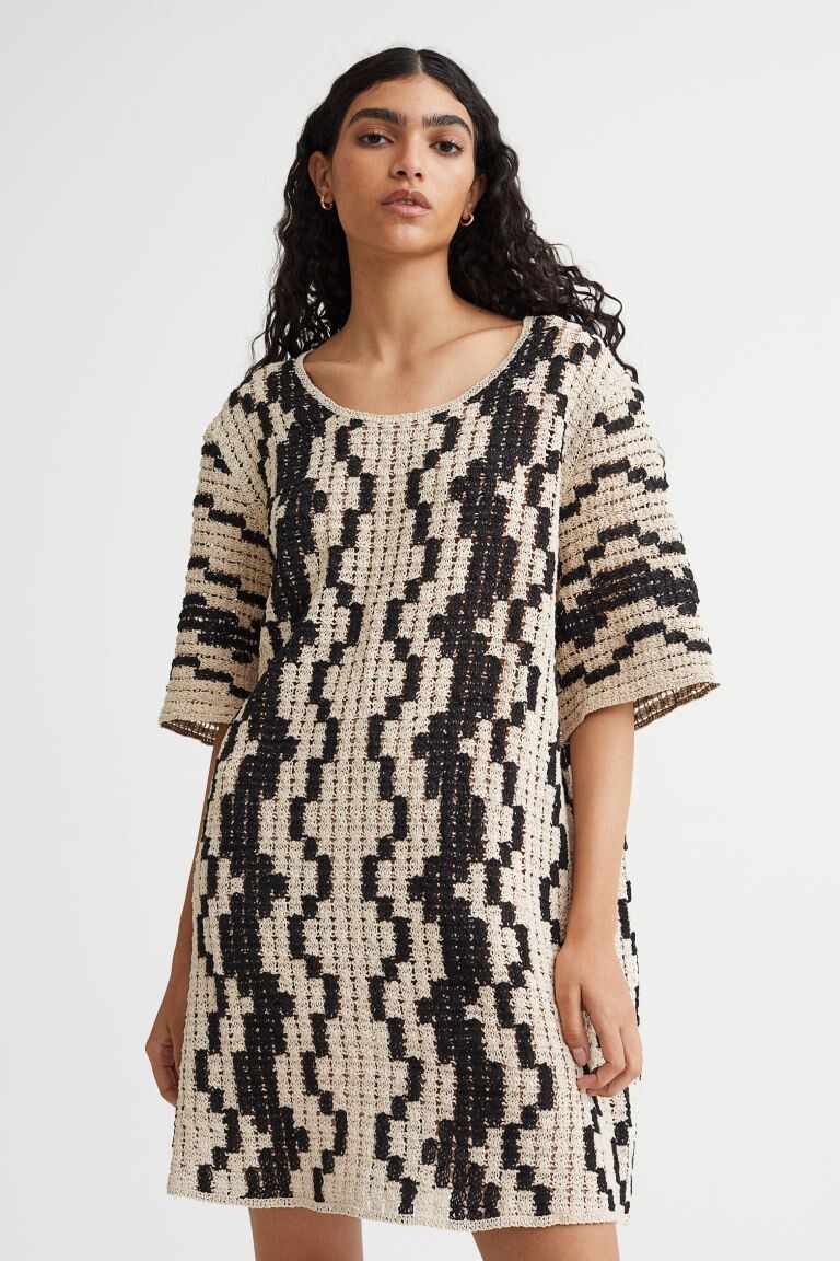 

Платье крючком H&M, светло-бежевый/черный