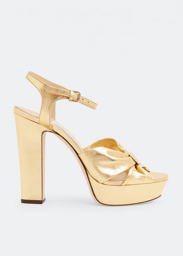 

Сандалии JIMMY CHOO Heloise 120 sandals, золотой