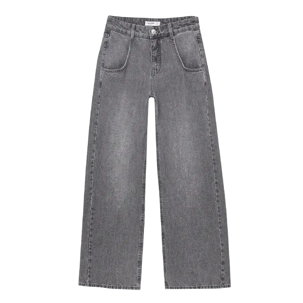 

Джинсы Pull&Bear Mid-rise Loose Fit Baggy, черный