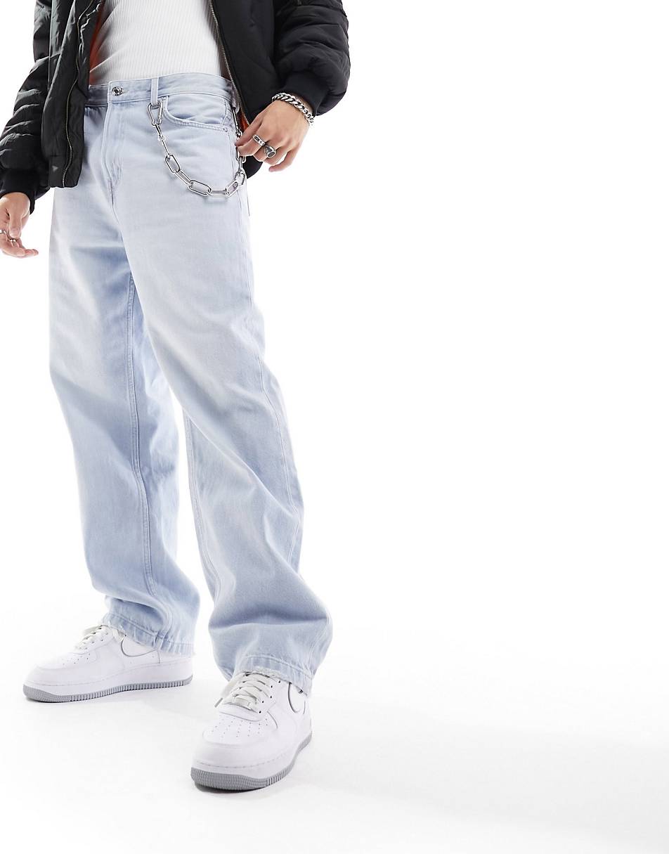 Джинсы Bershka Baggy, светло-синие джинсы bershka короткие 42 размер