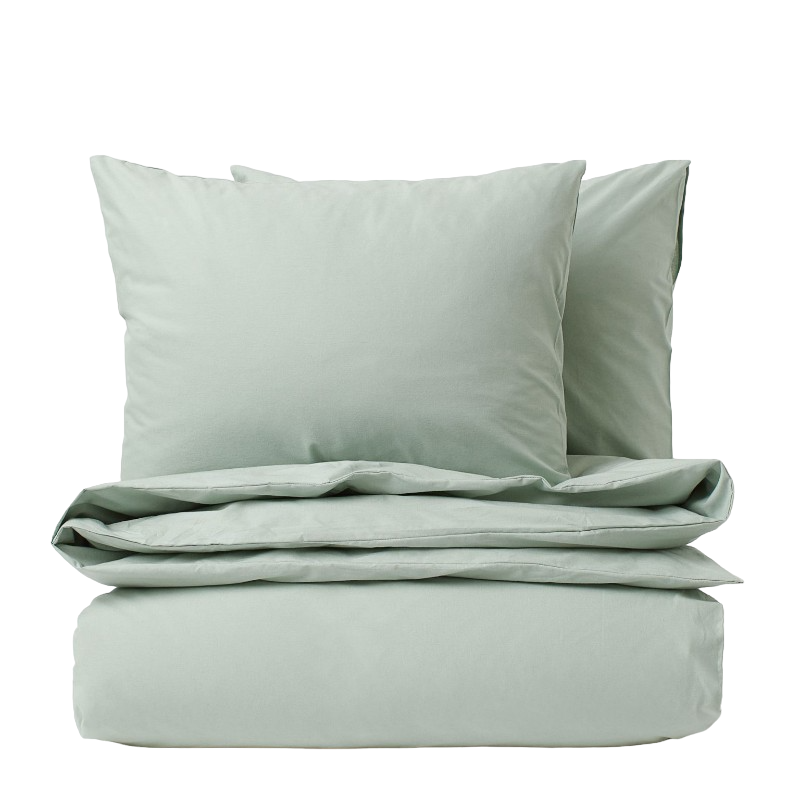 комплект двуспального постельного белья h Комплект двуспального постельного белья H&M Home Cotton, зеленый шалфей