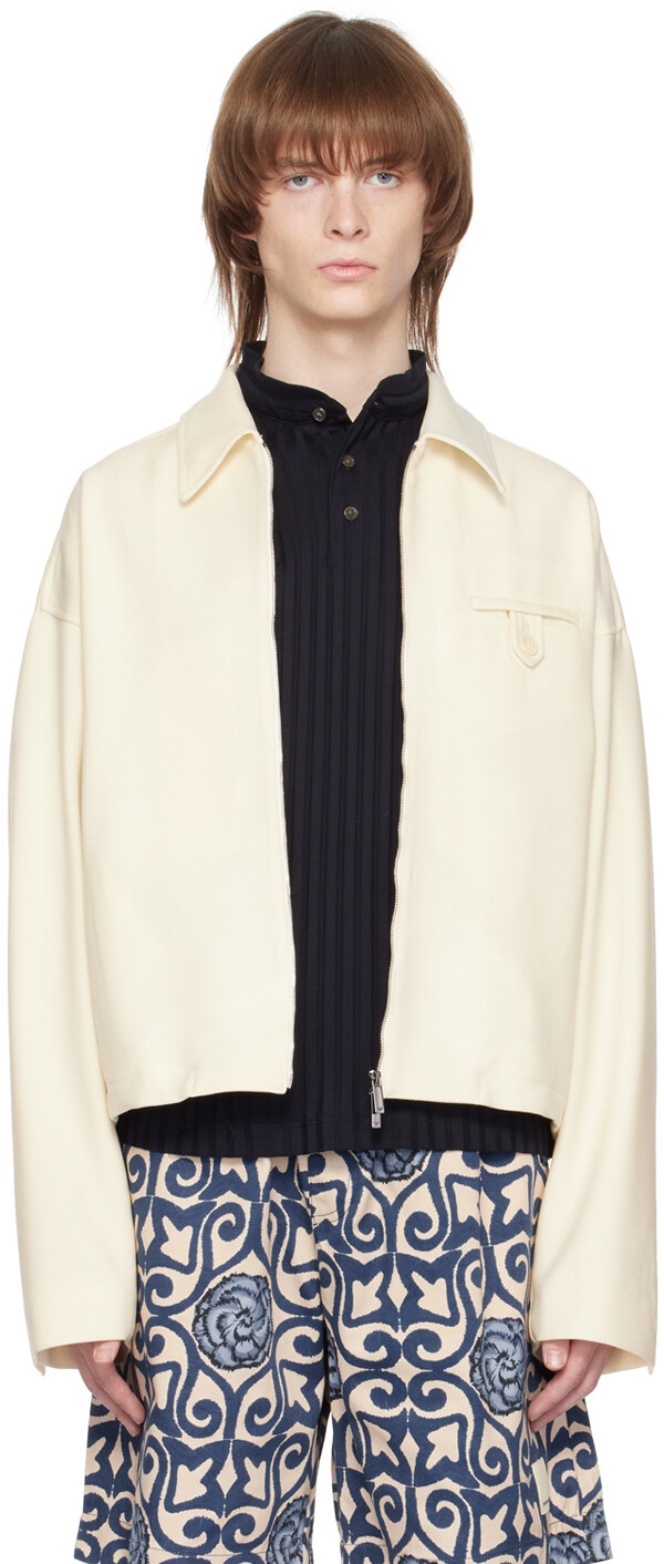 

Жакет Off-White с вышивкой Emporio Armani, Белый