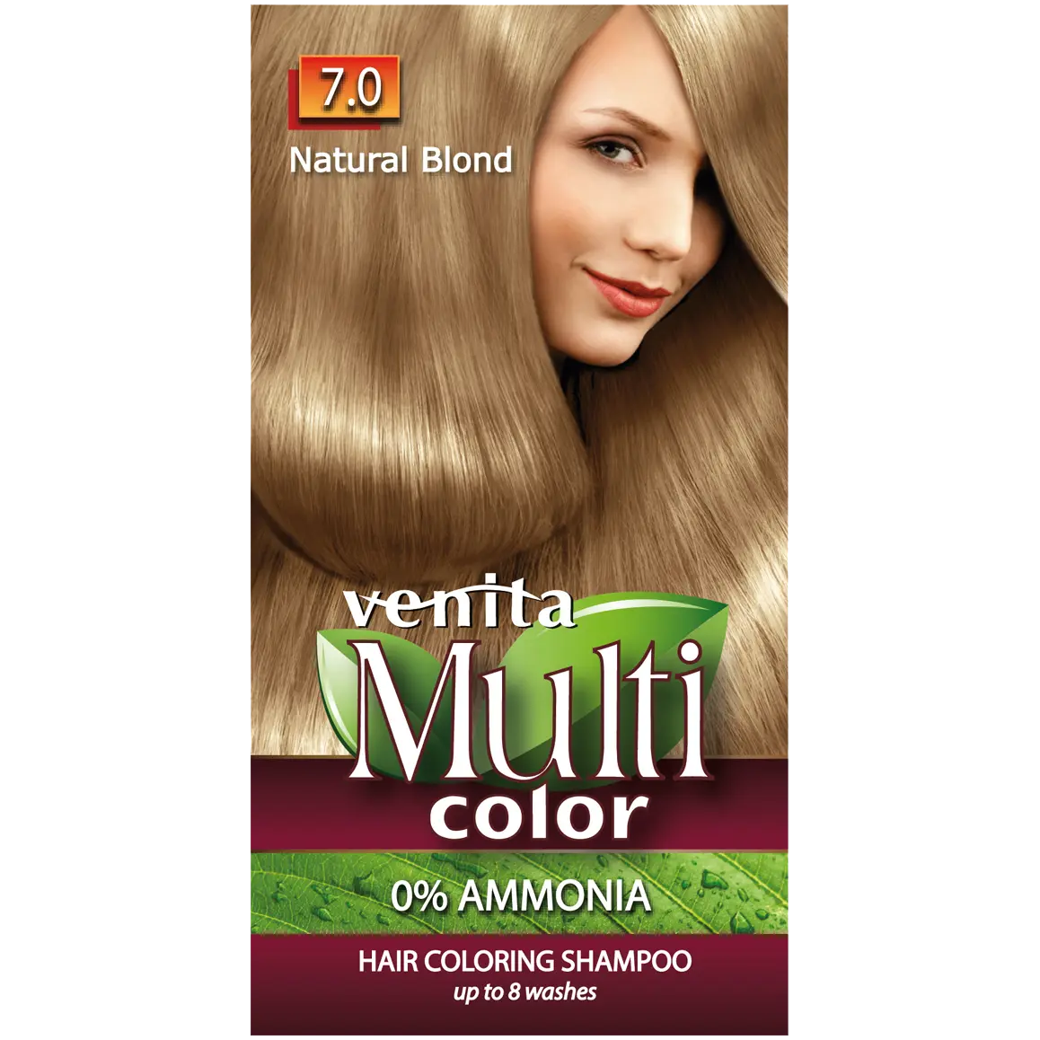 

Venita Multi Color шампунь для окрашивания волос 7.0 натуральный блонд, 40 г