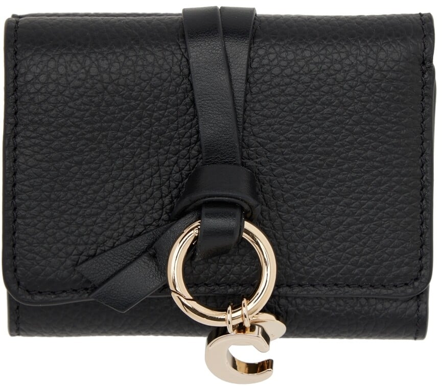 

Черный мини-кошелек Alphabet Trifold Chloé