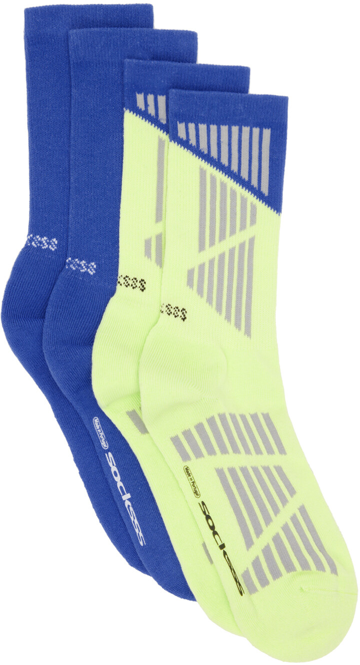 

Набор из двух синих и зеленых носков SOCKSSS
