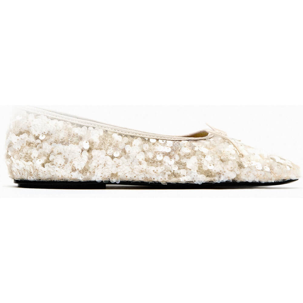 

Балетки Zara Sequin, светло-бежевый