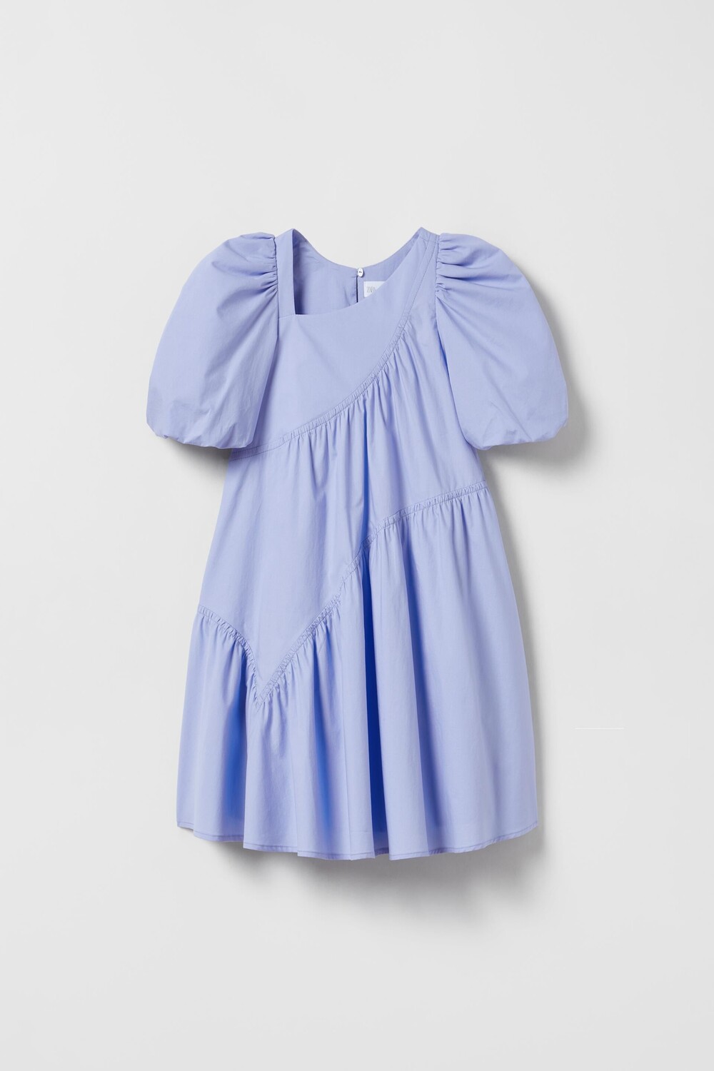 

Платье из поплина асимметричного стиля ZARA, синий