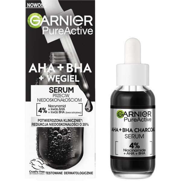 

Garnier Pure Active сыворотка против несовершенств AHA + BHA + Уголь 30мл