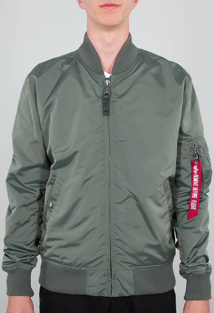 

Куртка Alpha Industries MA-1 TT, зелено-серая