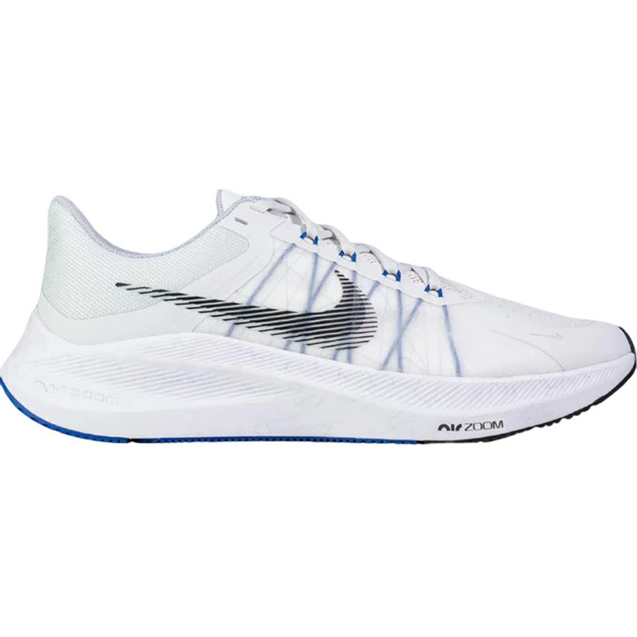 Кроссовки Nike Zoom Winflo 8, белый/синий/черный кроссовки nike wmns zoom winflo 8 белый мультиколор