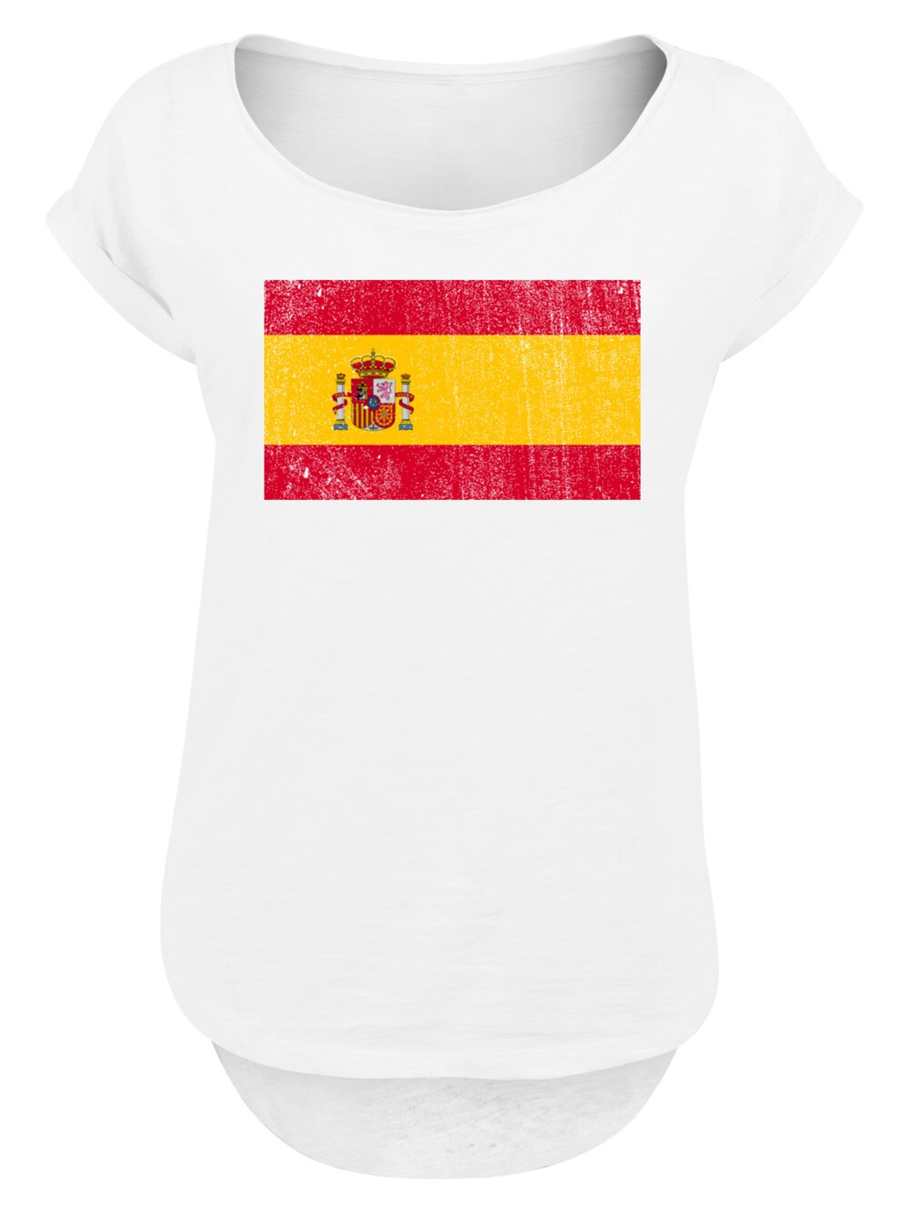 Рубашка F4NT4STIC Spain Spanien Flagge distressed, белый